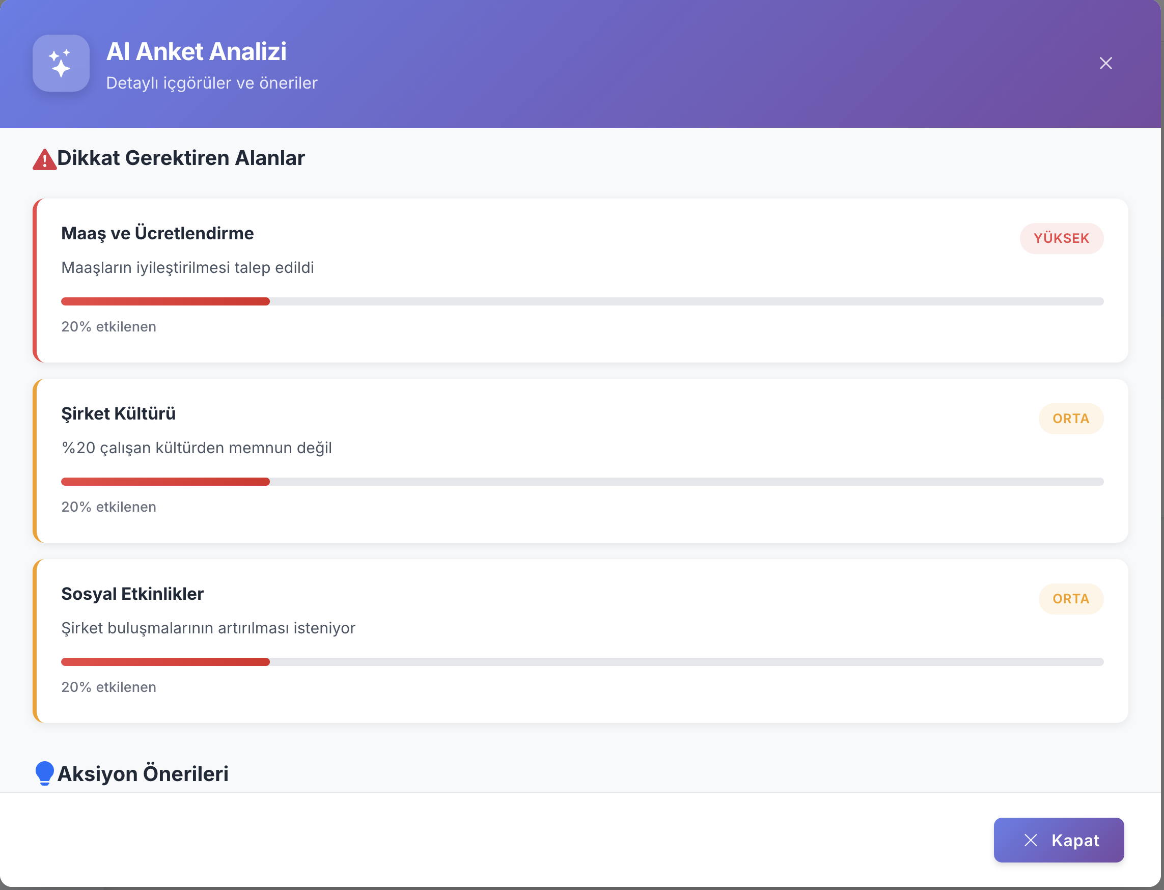 AI Destekli Anket Analizi Detay
